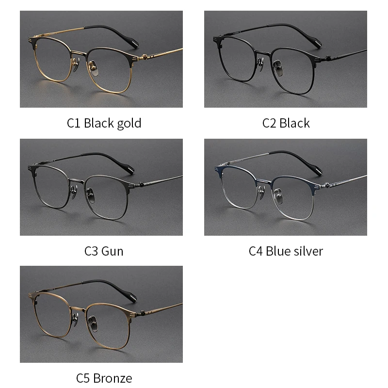 STYLENS تنوعا التيتانيوم النقي نظارات الرجعية الرجال النساء نظارات قراءة عادية مكافحة الضوء الأزرق النظارات التقدمية 70807