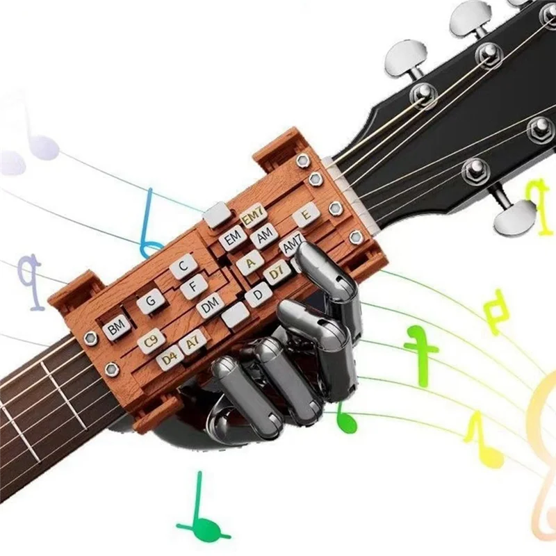 

A99I-2Pcs Brown Guitar Assistant Tool For Beginners - Automatic Chord Maker For Folk Guitar