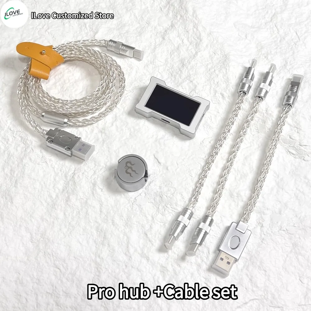 15cm C-C/USB-C Single Crystal Copper Keyboard Cable Supports 8K Magnetic Controllable Lights for HMlab Hub image 3