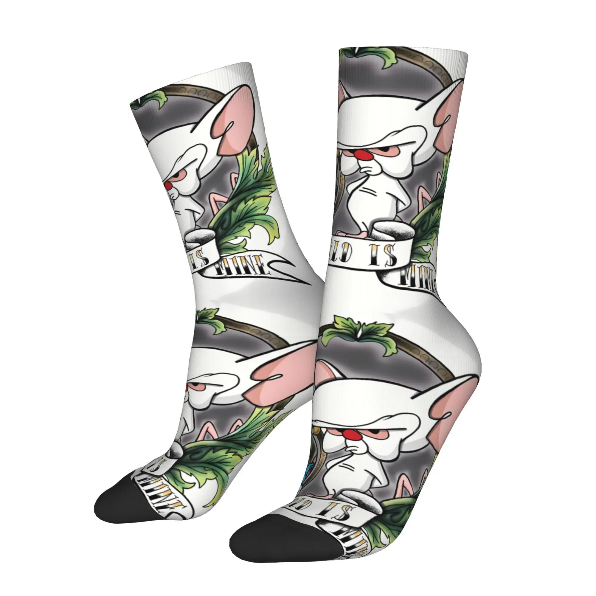 

Мужской полиэстер с принтом White Mouse Pinky And The Brain Sock