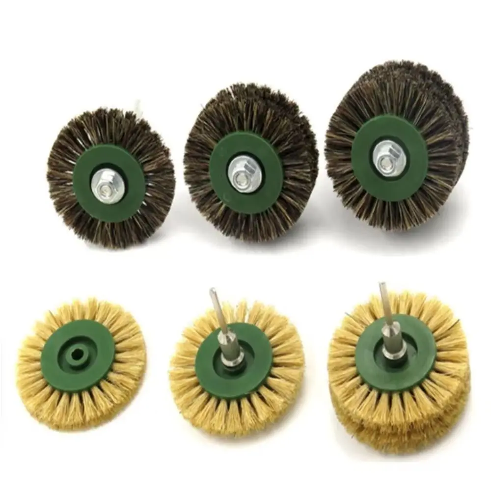 Bristle Brush Head Electric Polishing Cleaning Brush 6mm Handle Diameter Bodhi Polishing Circle Brush Multi-laywer Thickened