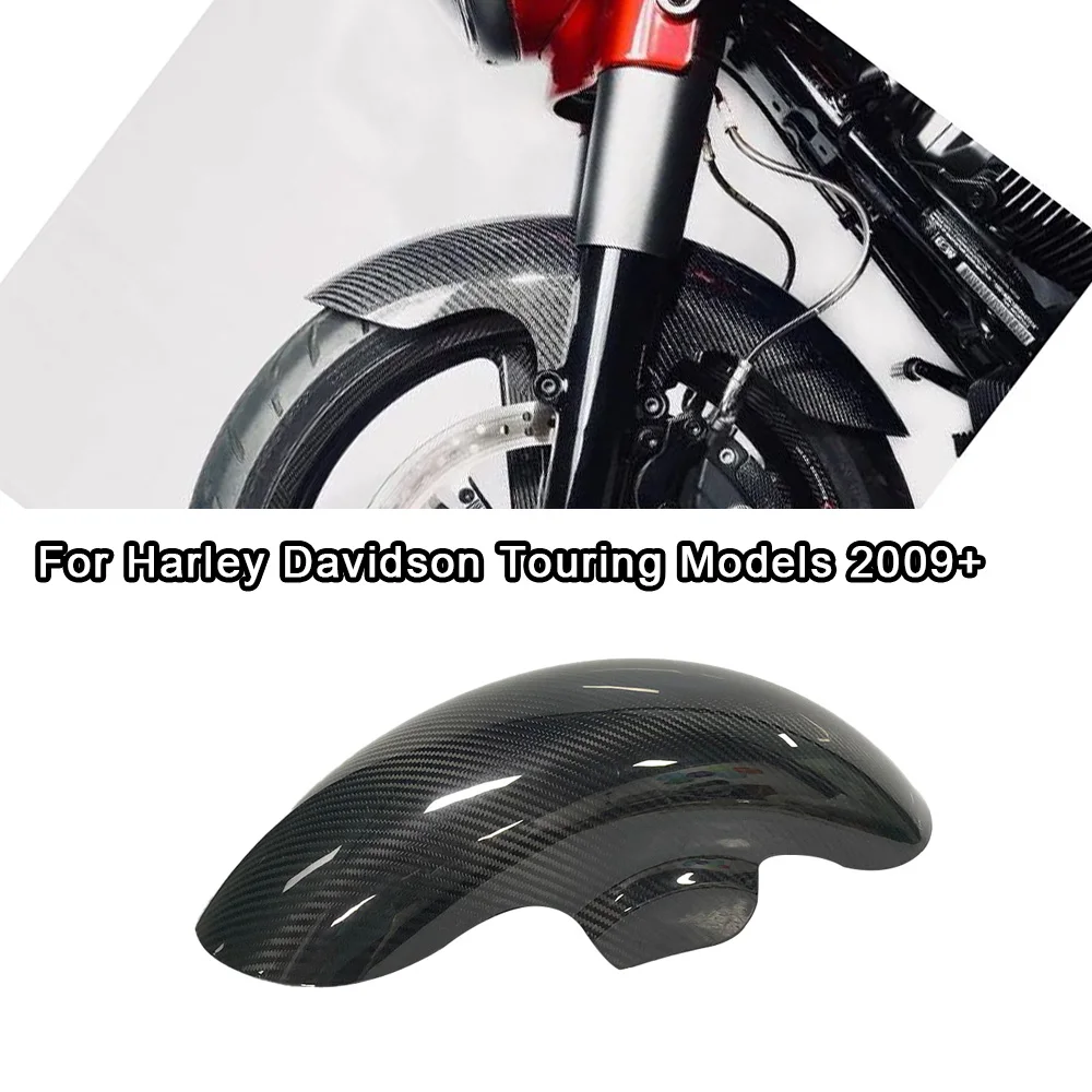 

Motorcycle Accessories Real Pure Carbon Fiber Front Mudguard For Harley Davidson Touring Models 2009-2023 Front Fender