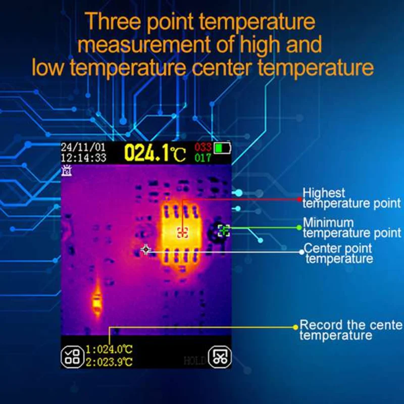 tfbc 2,8 inch ET14C warmtebeeldcamera ISR240x240 25Hz warmtebeeldcamera thermografie elektrische foutdetectie met microlens