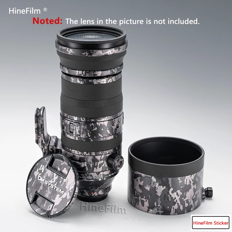Hinefilm-calcomanía de lente para Olympus, 150-600mm, IS F5-6.3, 150-600, pegatinas de lente 150600, envoltura para Olympus 150-600f5.0-6.3