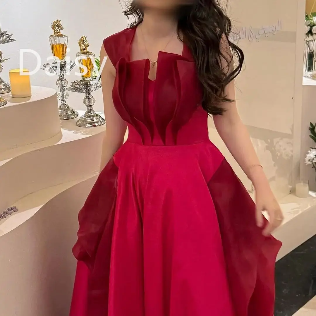 Custom Made Prom Dresses gala Elegant Red Evening Dress For Women Saudi Arabia Formal Wedding Party Dress 2024 Ball Gown