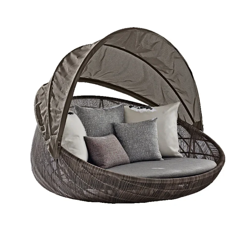 

Garden furniture, outdoor round bed, balcony, courtyard leisure rattan bed, pool chair