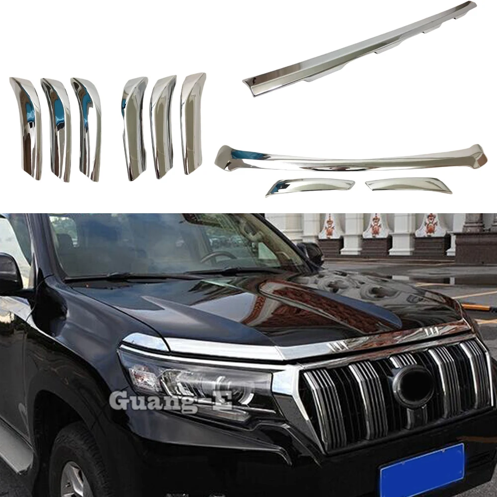 

Cover Bumper Engine Trim Grid Grill Grille Frame Edge For Toyota FJ150/Prado 2010 2011 2012 2013 2014 2015 2016 2017 2018 2019