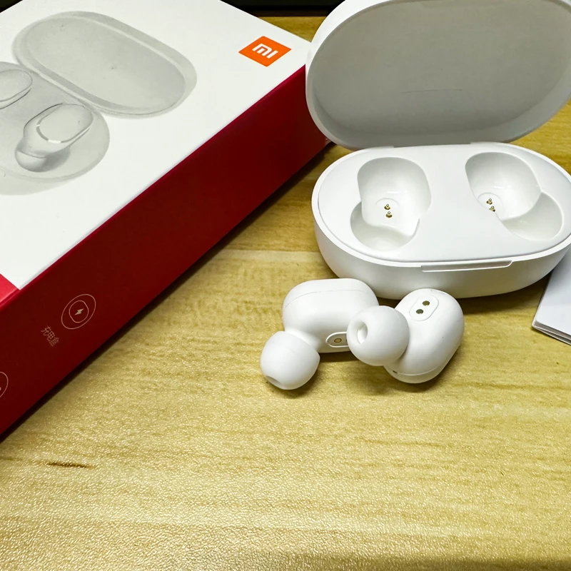 Original Xiaomi Redmi AirDots 2 White Bluetooth Earphones Ture Wireless Headset with Mic Classical Music Headphone for Run Sport