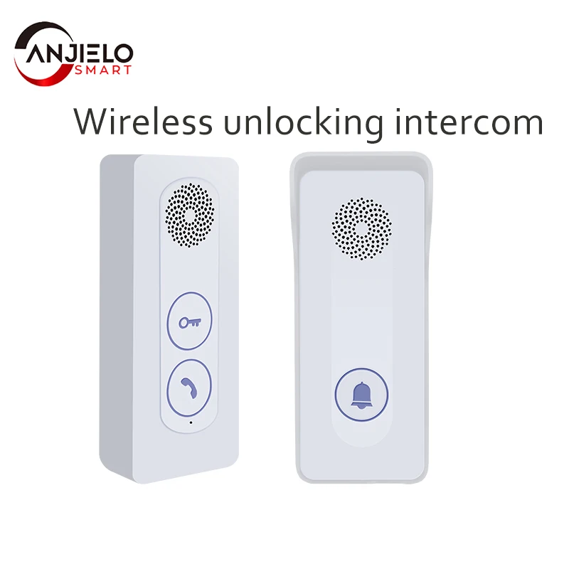 Voice Intercom Wireless intercom doorbell wiring required built-in wireless signal two-way intercom one-button remote unlocking