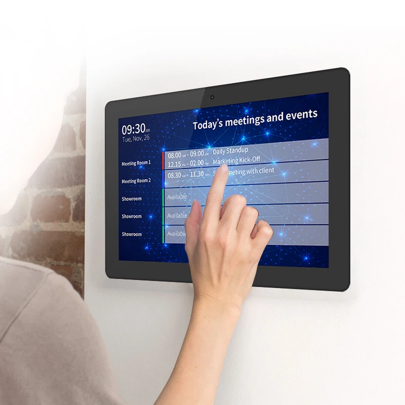 OEM Android 11 All in One Tablet POE with NFC RFID Reader Wall Mount Tablet PC for Hotel Kiosk & Office Meeting Room Panel