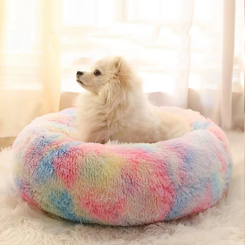 

Round Large Dog Cat Sofa Bed Washable Cover Pet Bed Cat Plush Bed Mats Winter Warm Sleeping Pets Cushion Dogs Supplies