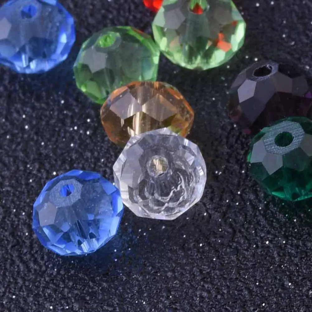 

500Pcs 6mm Crystal Flat Glass Beads 10 Colors DIY Jewelry Making Spacer Beads for Bracelets Necklaces Glass Bead