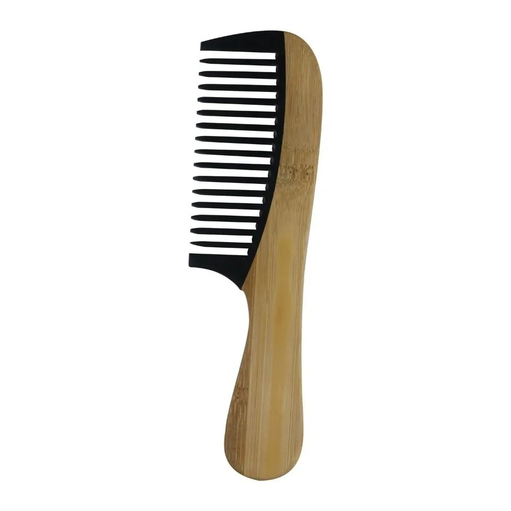 

New Natural Hair Combs Bamboo Wooden Anti-Static Wide Tooth Comb Smooth Lightweight Handle Comb Hairs Care
