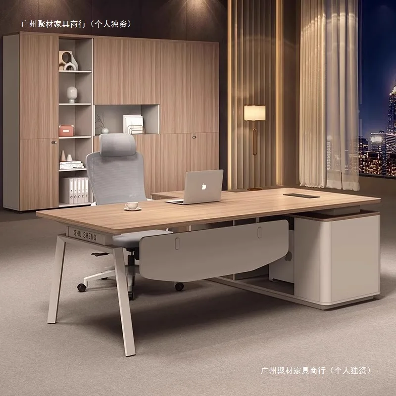 

Simple and modern boss office desk and chair combination, single person office furniture, large office desk, supervisor office d
