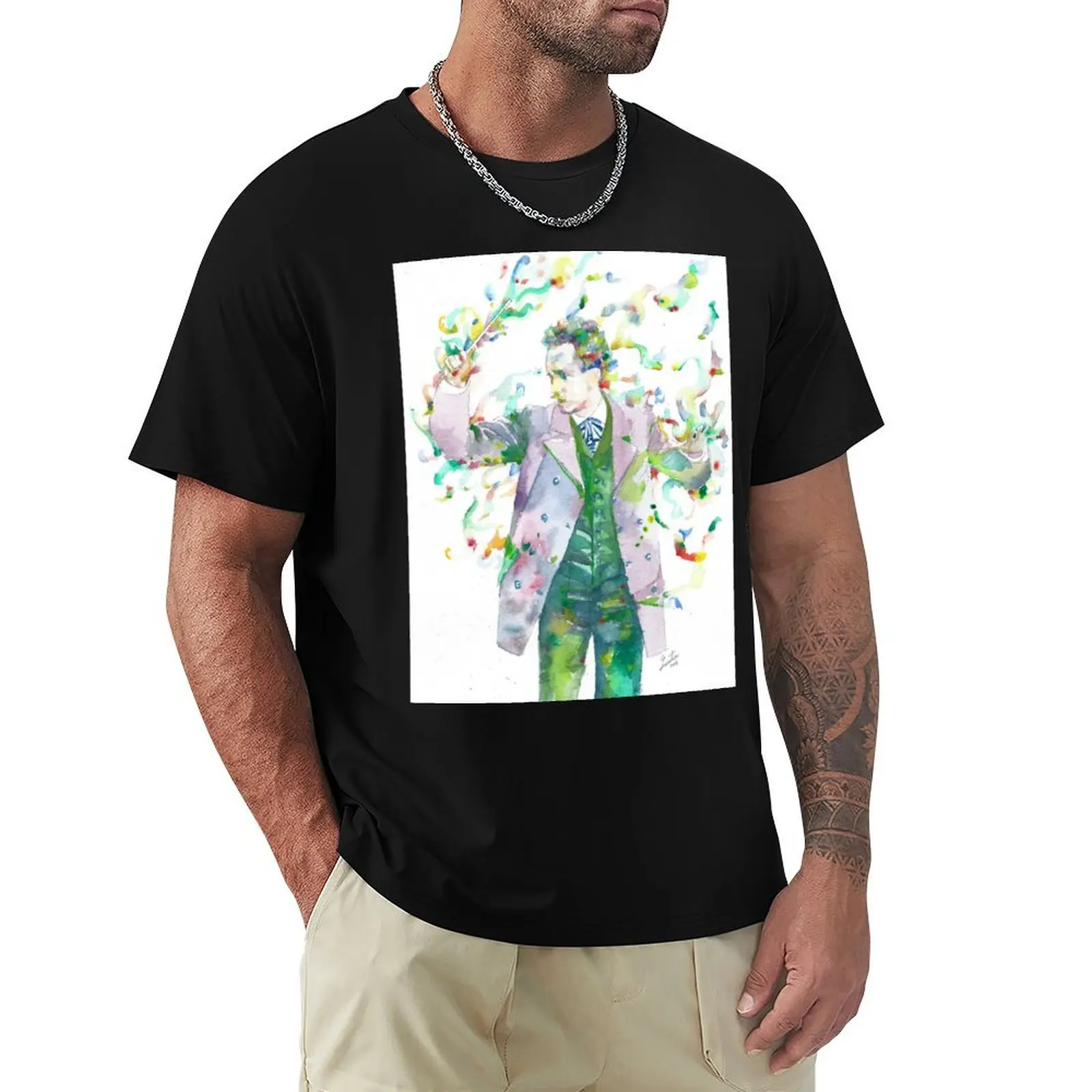RICHARD STRAUSS - watercolor portrait.1 T-Shirt Utility Work Short Sleeve Top