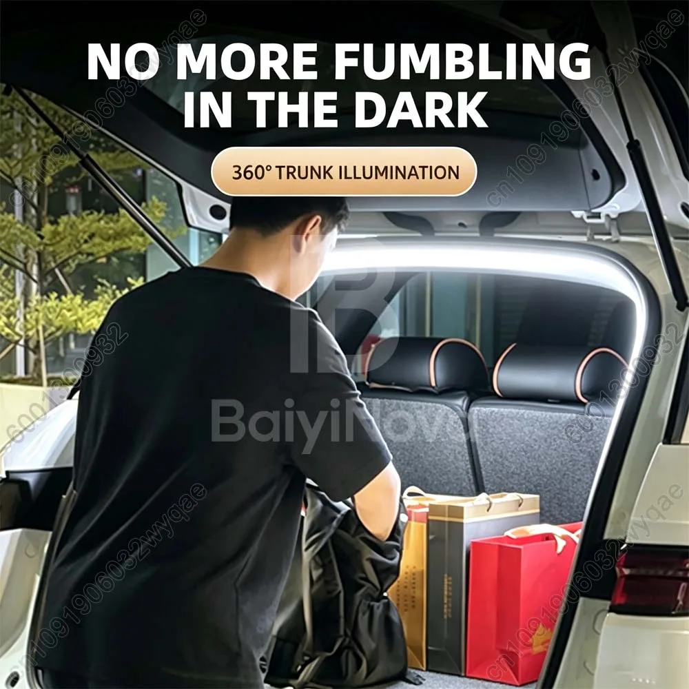 Car Trunk Light Bar For Polestar 4 Hidden Luggage Light Belt Car Interior Atmosphere Light Rear Trunk LED Lamp Auto Accessories view 2