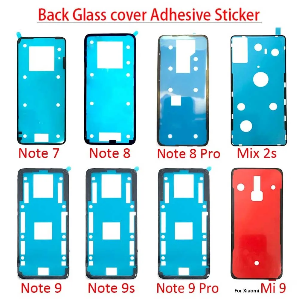 Pegatinas adhesivas para cubierta trasera de vidrio, pegamento para Xiaomi Mi 9 9t 10T 10 Lite Poco F2 Pro Mix 2S Redmi Note 7 8 9 9s 10 K20 Pro