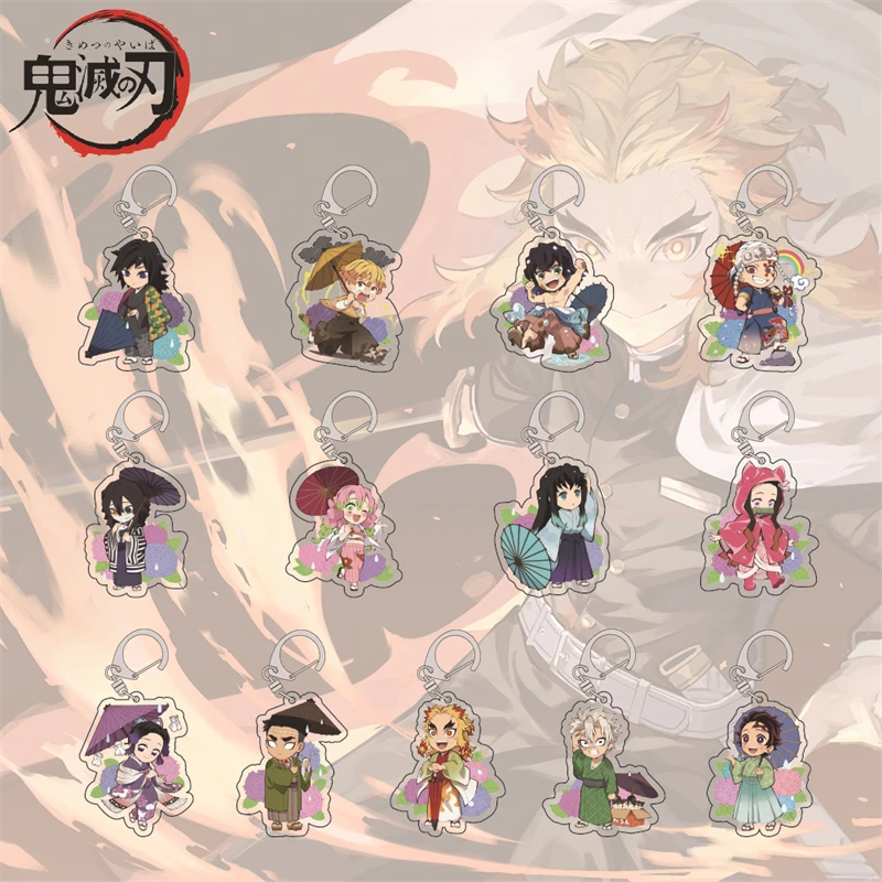 

Fantasy battle anime Demon Slayer Umbrella version Acrylic standing sign Desktop ornament Fan friends Christmas Gifts