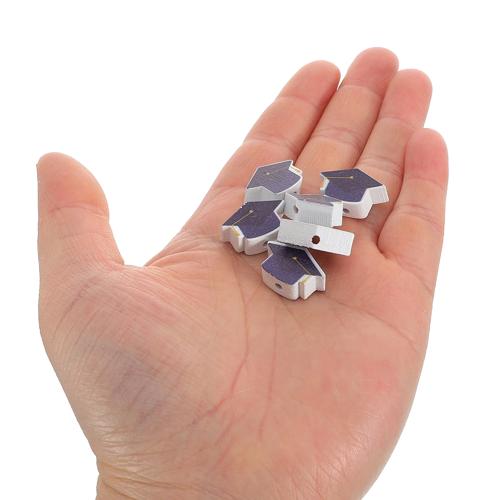 

50Pcs Graduation Spacer Beads Small Hat Shaped Natural Craft Beads for DIY Jewelry Making Necklace Bracelet Garland