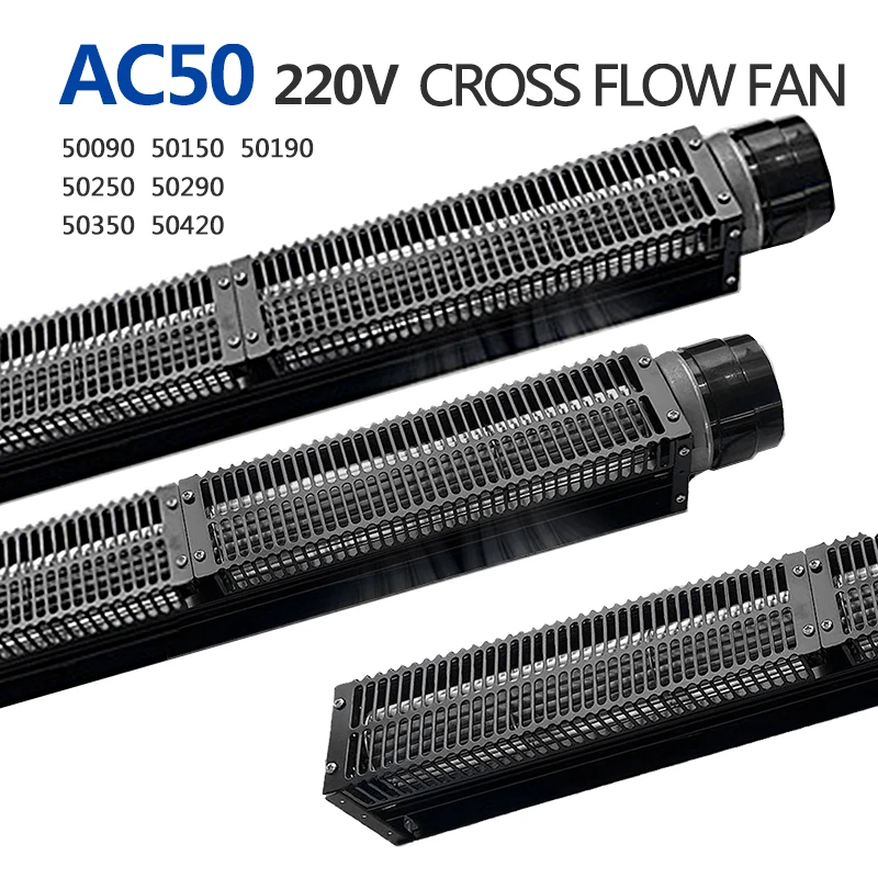 

AC Crossflow Fan 50 50090 Series AC220V Axial Flow Fan Crossflow Fan Elevator Case Cooling Fan Accessories Air Curtain Machine