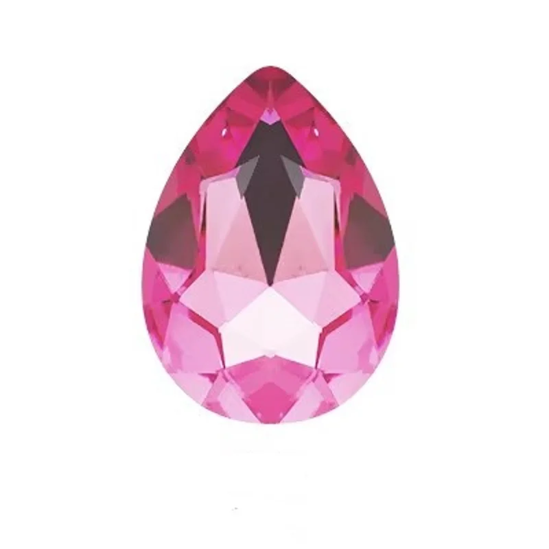 Glass Crystal Pink13x18 nice colors Waterdrop water drop teardrop shape Glue on rhinestone beads handicraft Photo frame diy