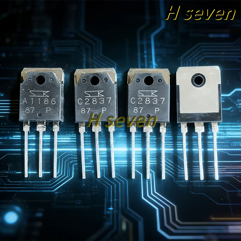 

5-10 пар. Новые оригинальные пары силовых транзисторов 2SA1186 A1186 2SC2837 C2837 TO-3P для усилителя звука