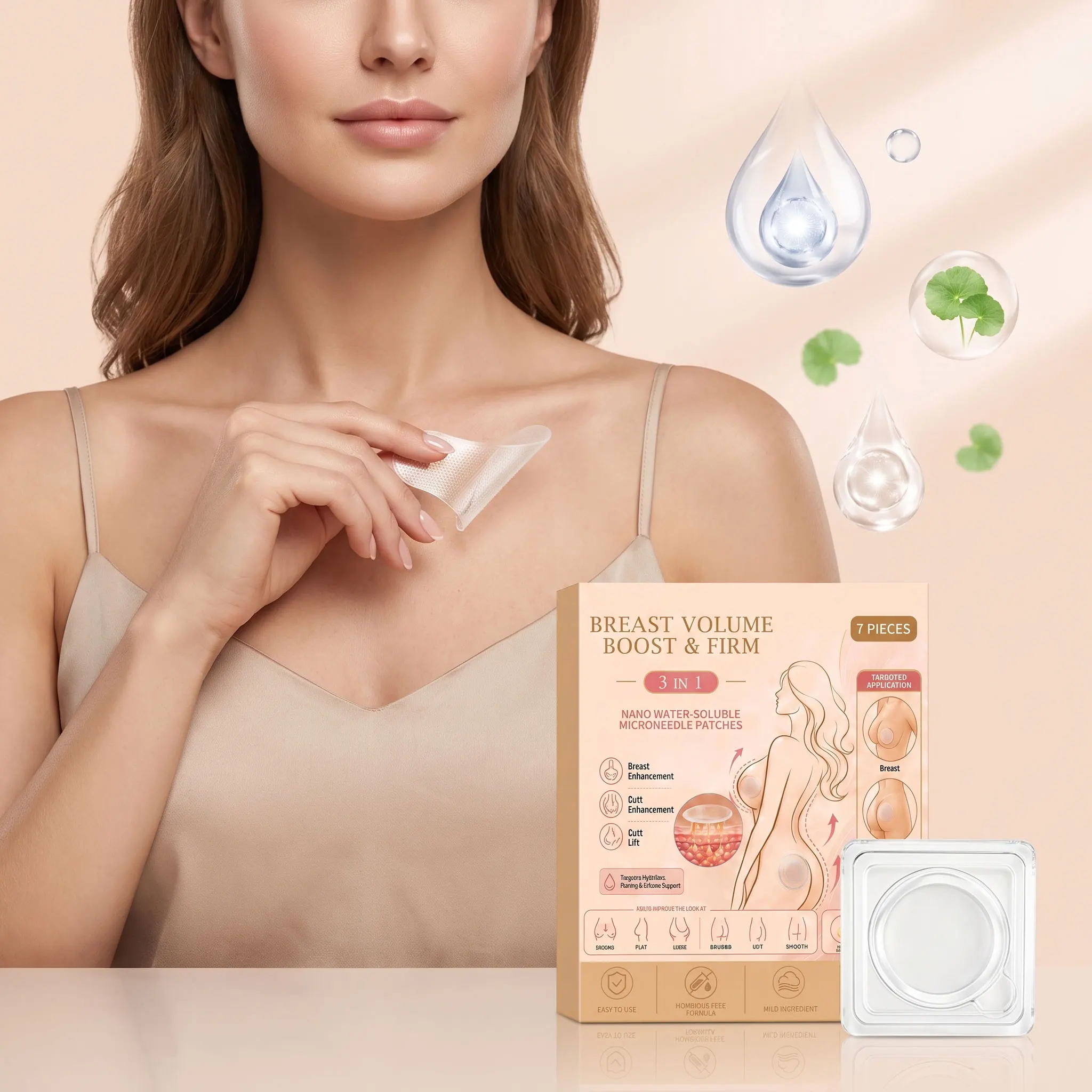 Body Curve Care Patches | Gentle Skin‑Friendly Contour Stickers for Bust & Hip, Ultra‑Thin Breathable Skin Care Pads