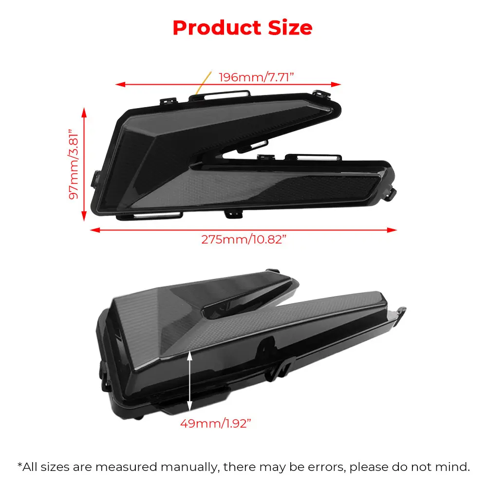 1 Pair Of Red/Smoke Rear LED Tail Light Assembly  Compatible with Can-Am Maverick X3 XDS XRS Max Turbo R 2017-2025 Perfectly