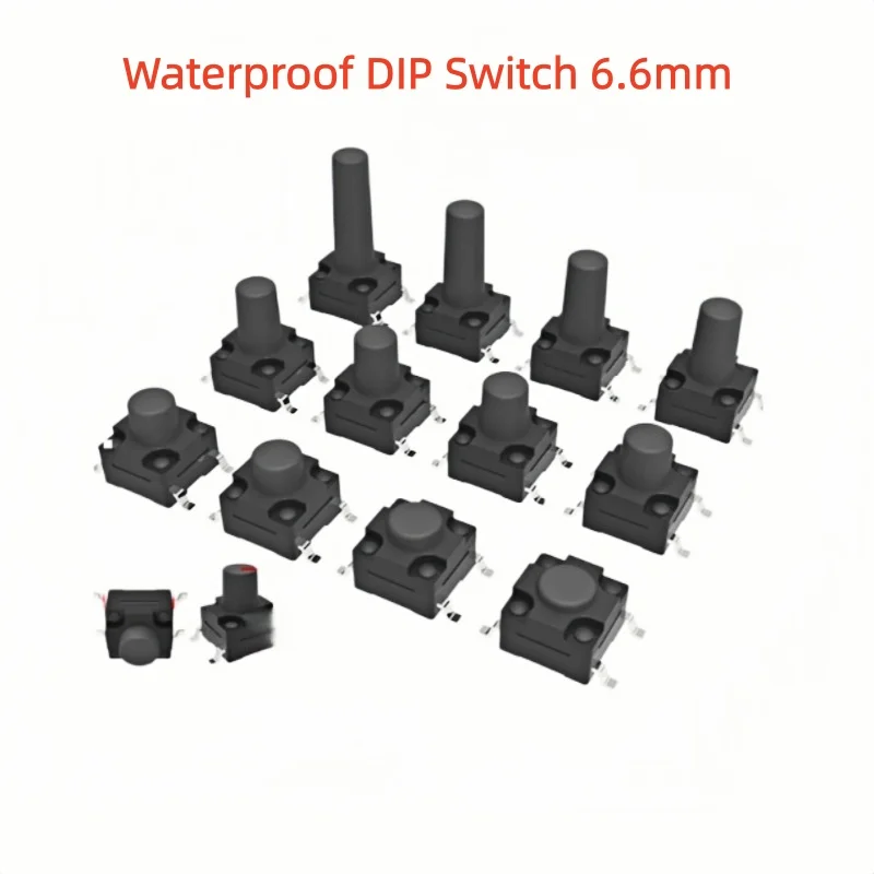 20Pcs DIP Tactile Push Button Switches Micro Waterproof Momentary 6*6* Multiple Sizes for Electronics