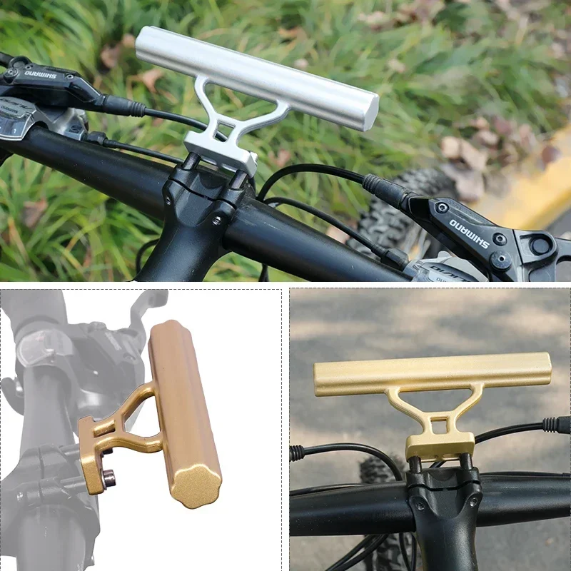 Deemount 15CM Bicycle Stem Extended Bracket Headlight Mount Bar Computer Holder Lamp Alloy Support Extender