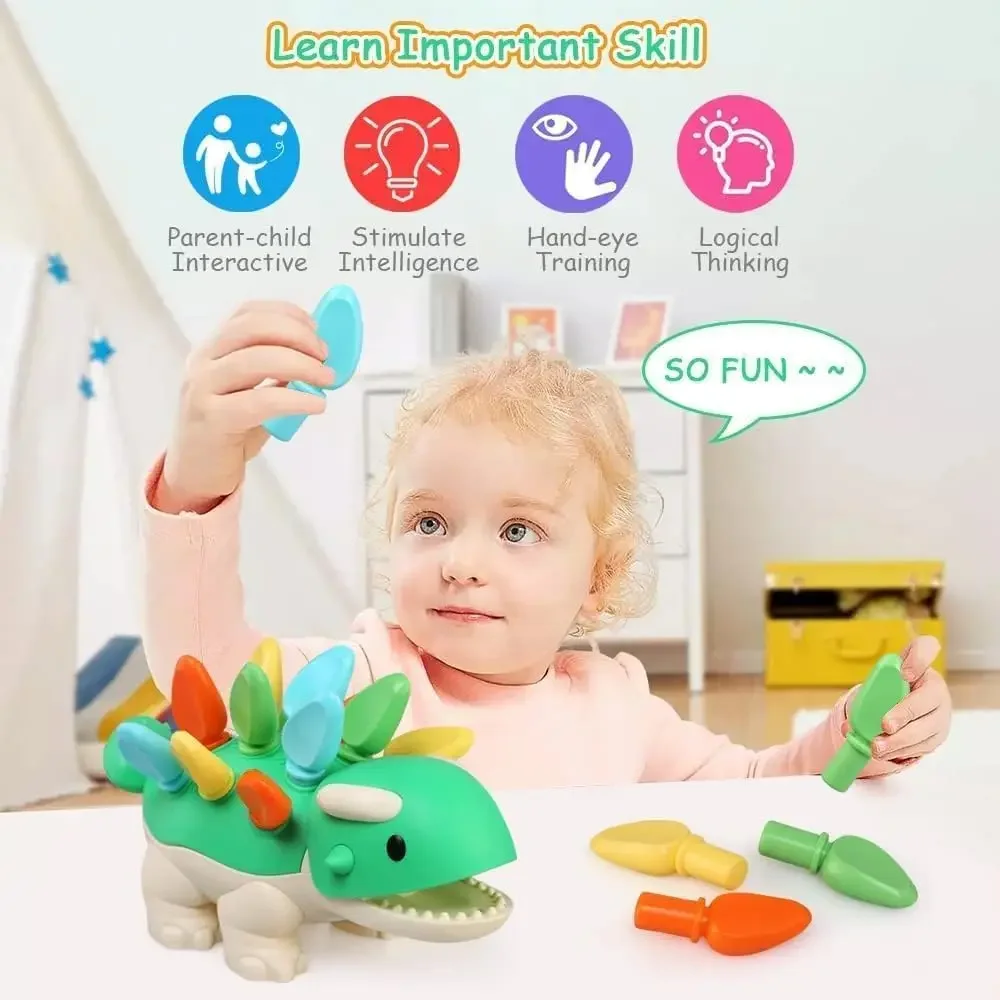 Jouets éducatifs d'apprentissage Montessori, jouets dinosaures à motricité Fine, jouets sensoriels préscolaires pour enfants