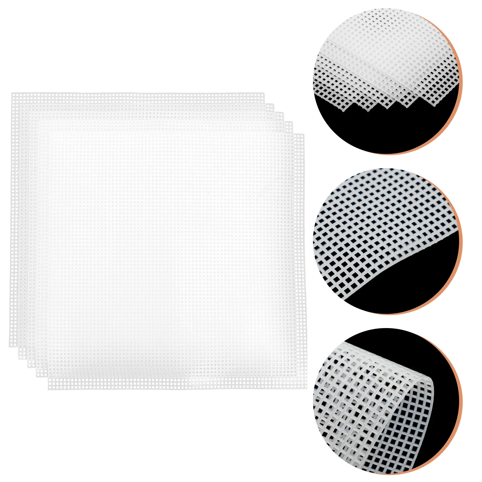 5 Pcs Woven Mesh Sheet Sewing Plastic Canvas Crochet Bag Supplies Making Stitching For Embroidery Tool Pad