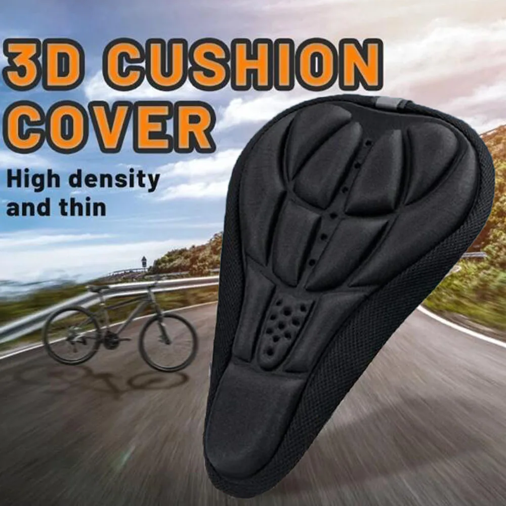 3D Silicone Soft Thick Gel Cushion Cover, Mountain Bike Seat Cover, Bicycle Saddle Seat Pad, Bike Seat Cover, Bike Accessories