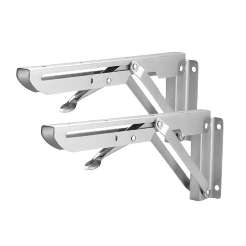 ABJO-Stainless Steel Folding Angle Bracket Triangle Shelf Heavy Support Adjustable Wall Mounted Stand