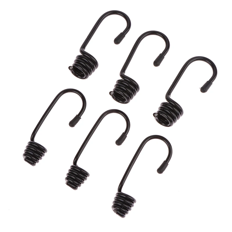 10Pcs Spiral Hooks For Tensioner Marine Shock Cord Bungee Elastic Rope Hooks Luggage Straps Tarp Tie Downs Canopy Stretch