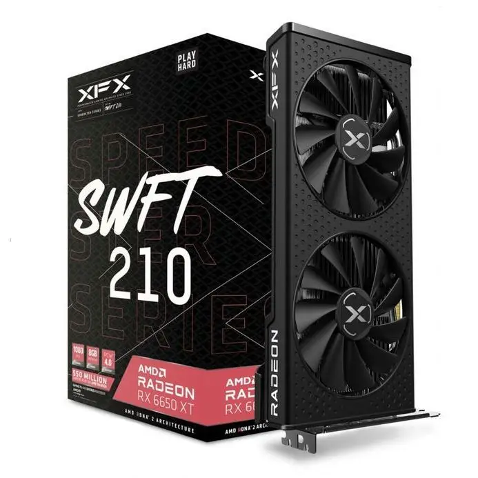 

Brand New XFX Speedster SWFT 210 AMD RX 6650 XT Core Gaming Graphics Card with 8GB GDDR6 RX6650 XT Video Cards