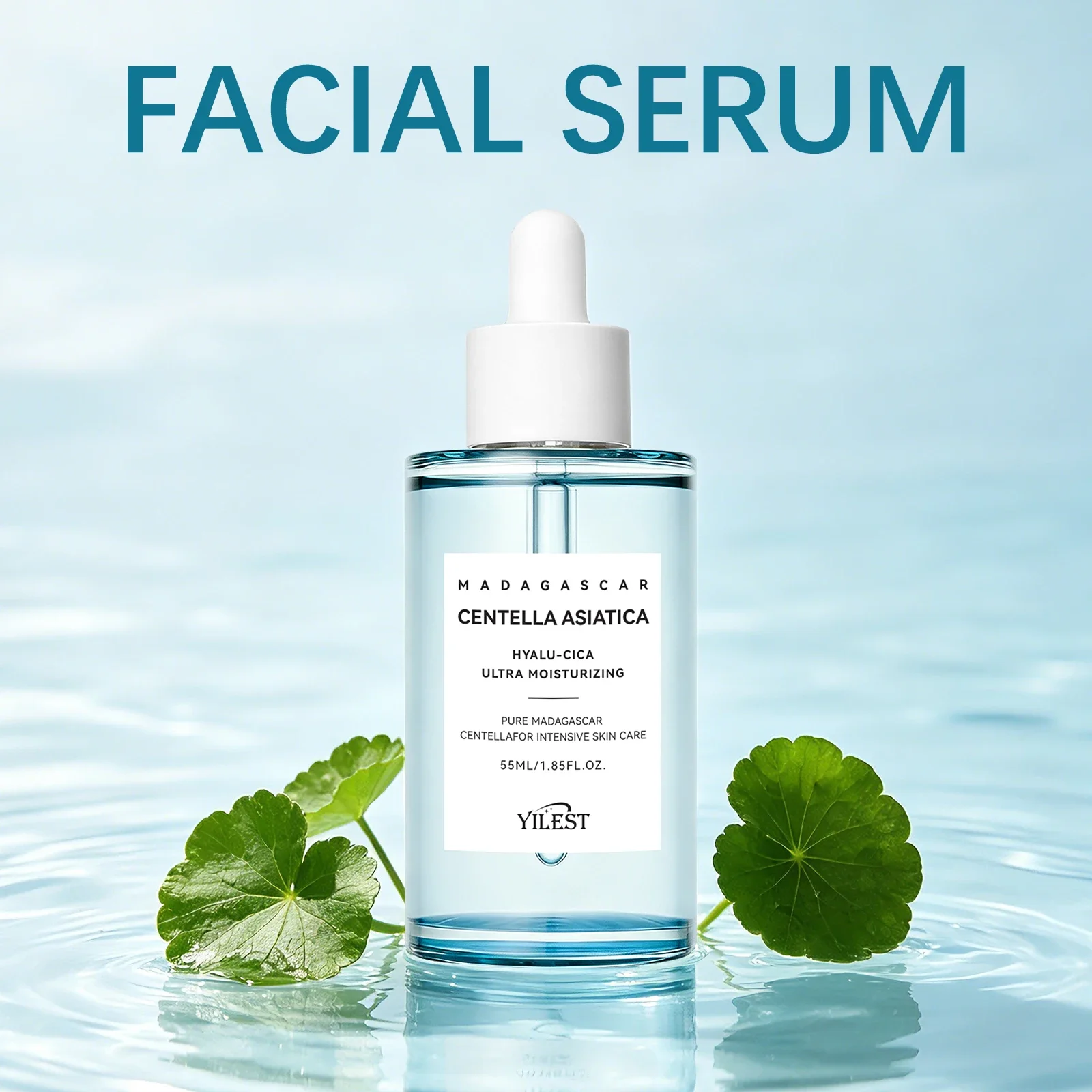 Centella Asiatica Facial Serum – Niacinamide Hydrating Essence for Barrier Repair, Calming Redness & Smoothing Skin Texture