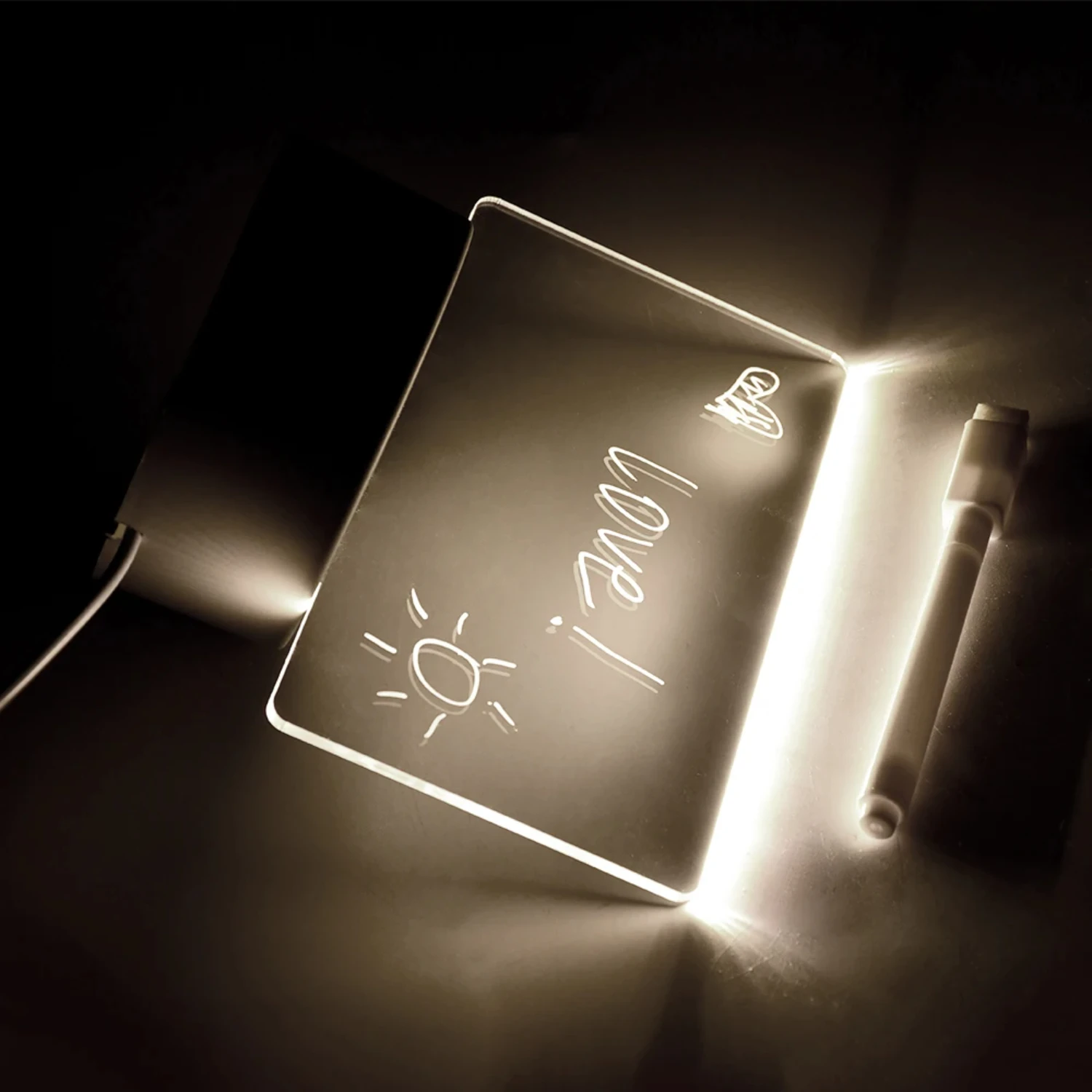 Creative LED Note Board com Caneta, USB Message Board, Holiday Light, Decoração Lâmpada, Presente para Crianças, Namorada, Novo