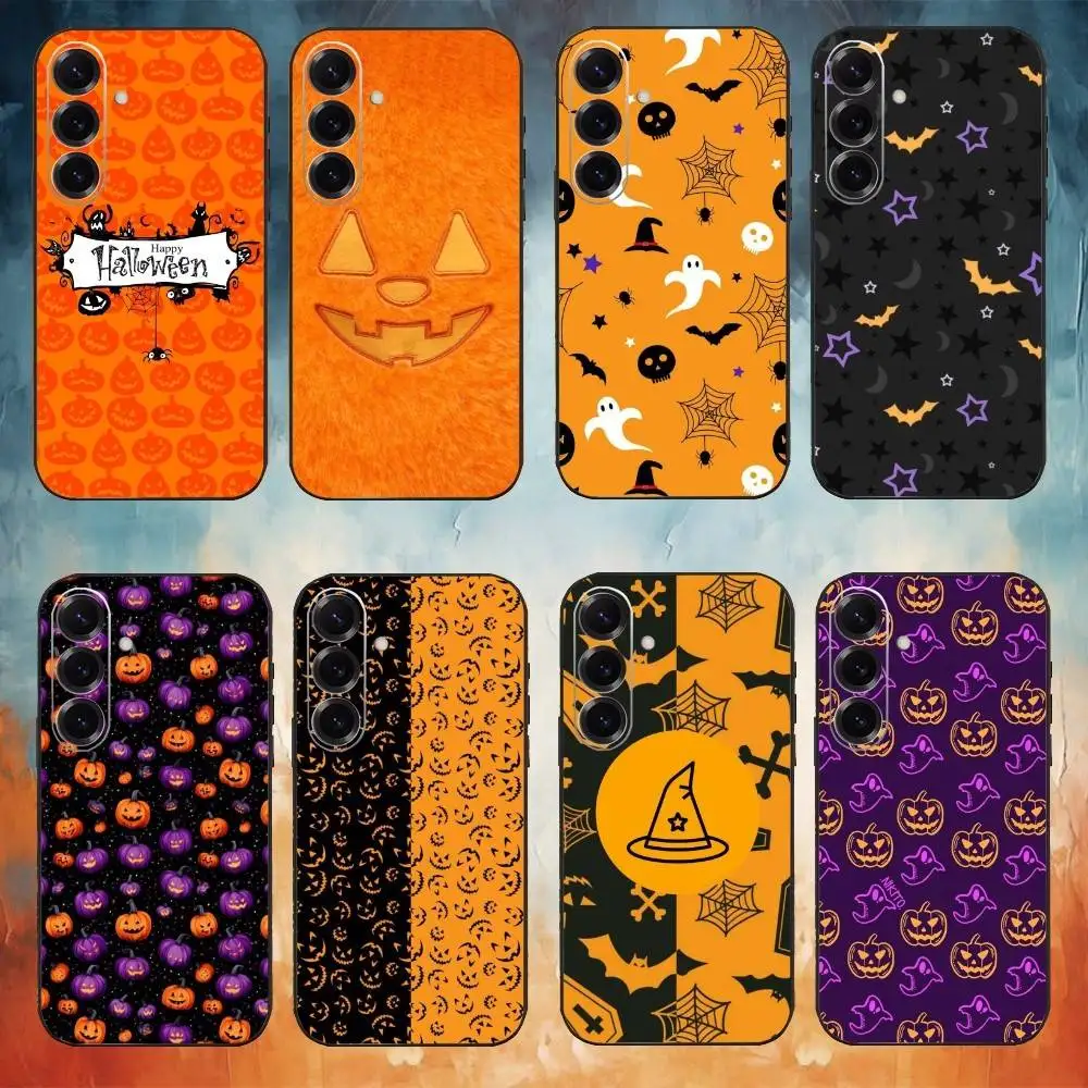 Halloween Pumpkin wallpaper Phone Case For Samsung Galaxy A20,21s,22,31,32,52,53,72,73,80,91 Soft Black Shell