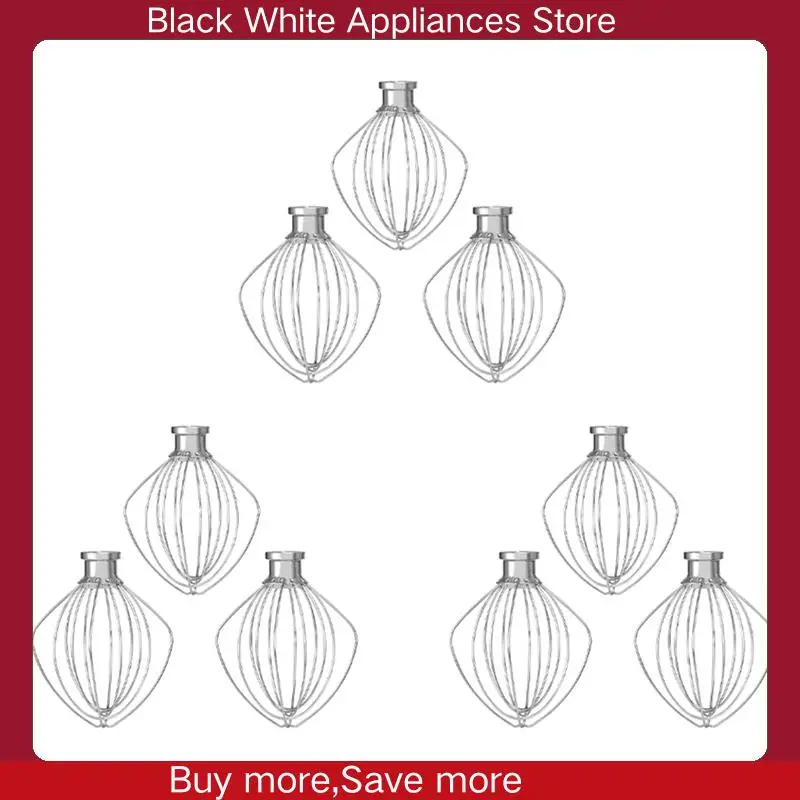 

9PCS Whisk Replacement Attachment For Kitchenaid Tilt-Head Stand Mixer, K45WW Wire Whip Beater For Egg Heavy Cream-CLIM