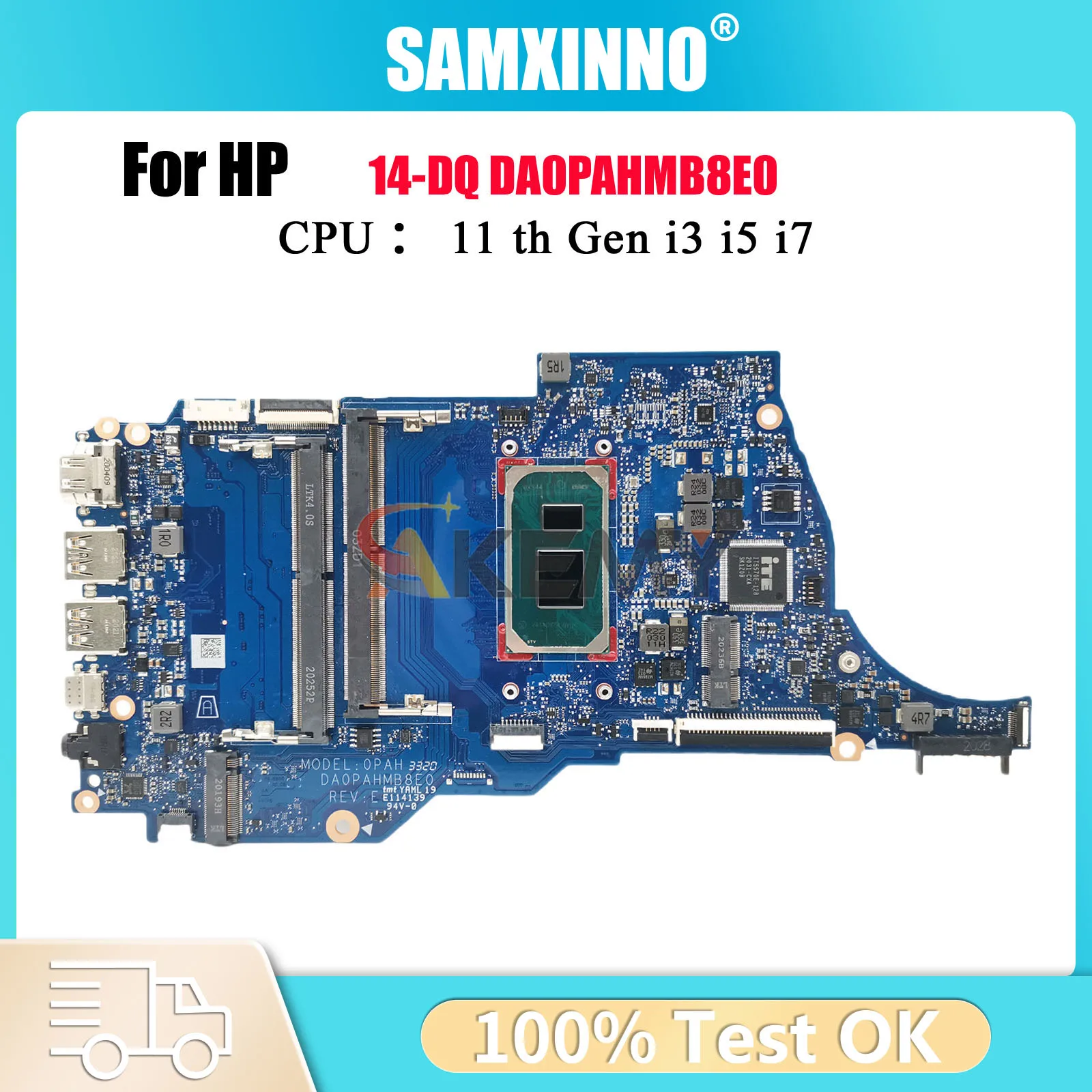 

DA0PAHMB8E0 DA0PAHMB8F0 Laptop Motherboard For HP 14-DQ 14S-DQ With i3 i5 i7 11th Gen CPU DDR4 100% Fully Tested