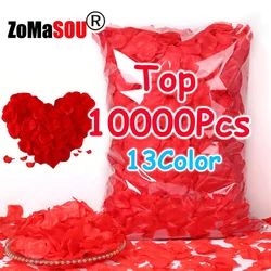 100-10000Pcs Artificial Fake Rose Petals Colorful Red White Gold Roses Petal Flowers for Romantic Wedding Party Valentine Decor