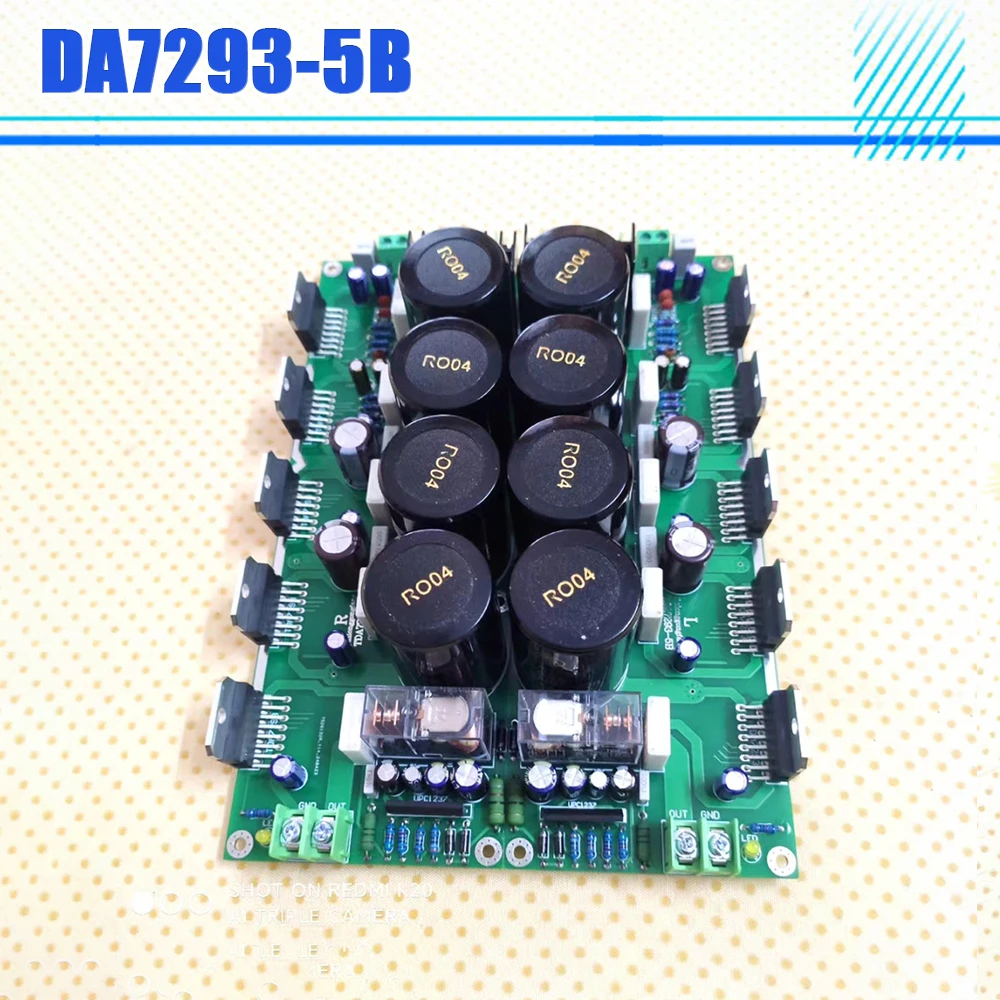 5-Parallel 2-Channel HiFi Fever Fully Symmetrical Mirror Power Amplifier Board DA7293-5B 7*19.6cm 500w A Pair For TDA7293