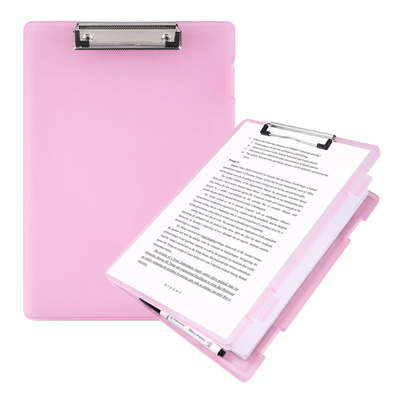 Multi-functional File Folder with Clipboard and Stationery Box Portable File Box for Student Teacher School