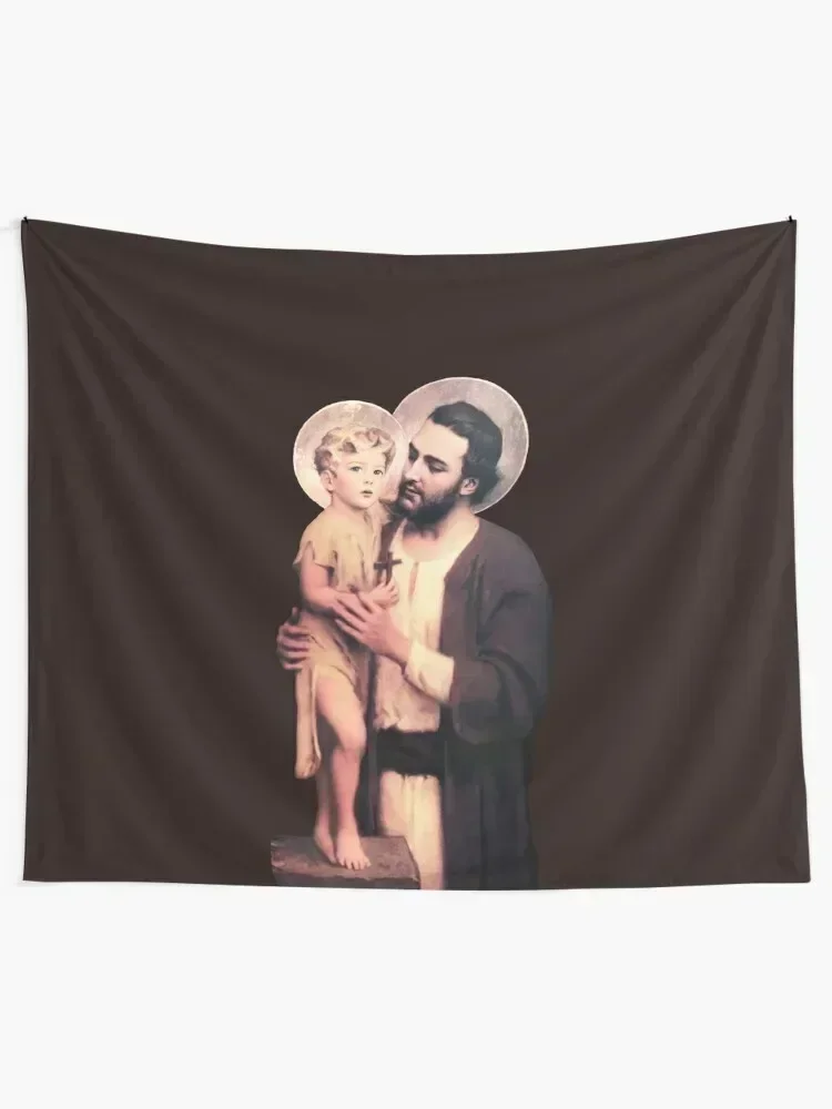 Saint Joseph and baby Jesus - version 2 (transparent background design) Tapestry Home Decorating Korean Room Decor Tapestry