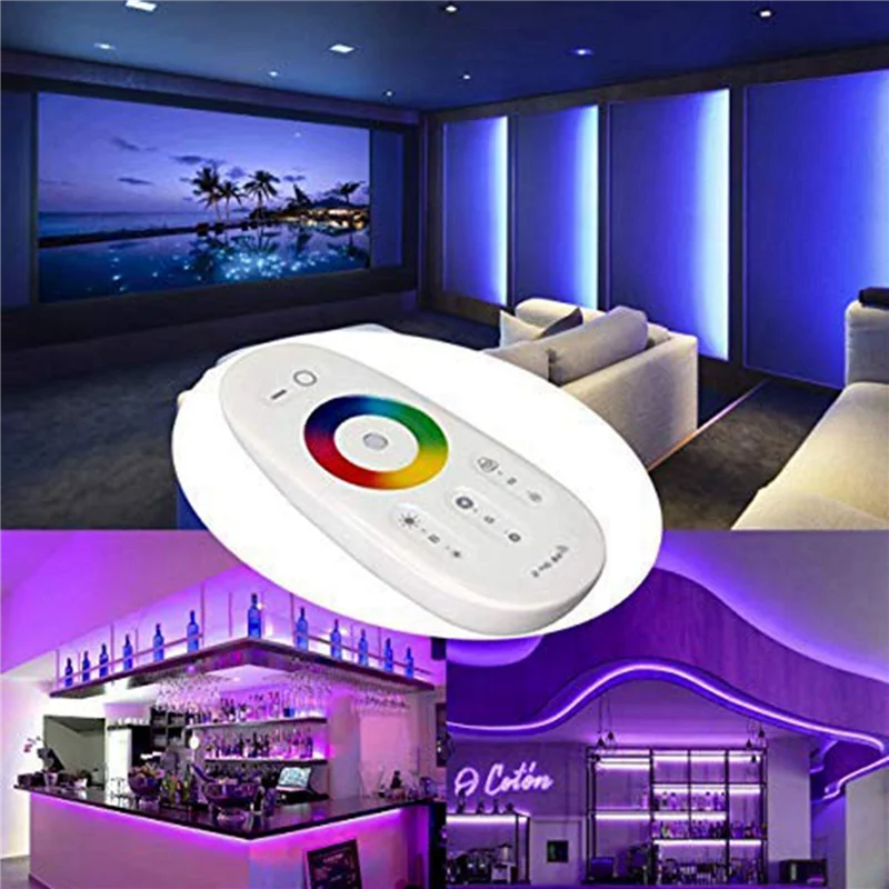 ABUP-2X RF LED Remote Controller 2.4Ghz Wireless RF Touch LED RGB Dimmer Controller For 5050 3528 RGB LED Strip Light 12V/24V