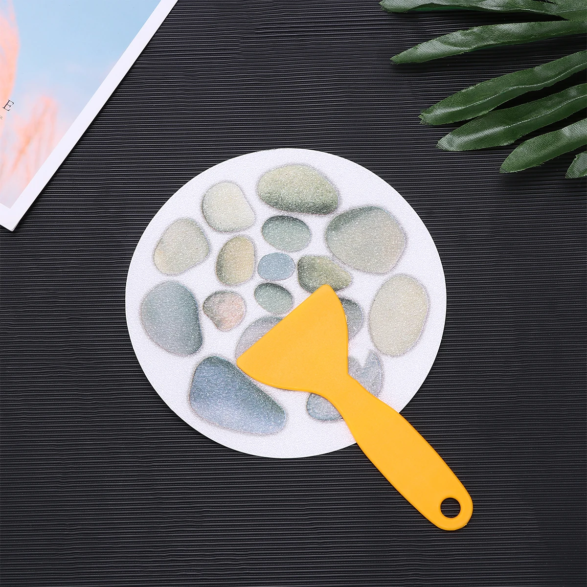 

4pcs Anti-Slip Stickers Bathtub Bath Self-Adhesive Stone 15Cm Diameter Bath Tub Stickers Non-Slip Decals Bathroom