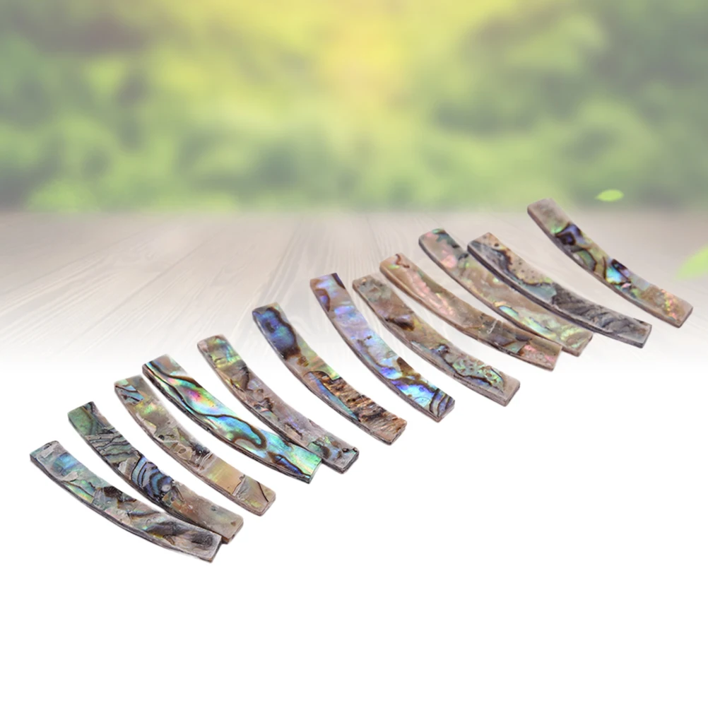 

12 Pcs Abalone Shell Trunca Acoustic Guitar Stickers Decal Rosette Strip Applique