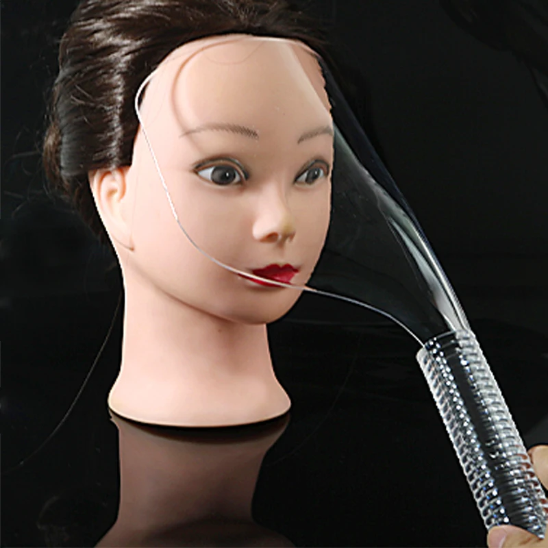 

1pc Plastic Hairdressing Haircut Mask Barber Spray Shield Shock Protector Salon Protect Face Accessories Hair Styling Tools