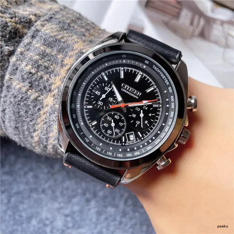 Citizen Fashion Men Stainless Steel Watch Luxury Calendar Quartz Wrist Watch Business Watches for Man Clock Montre Homme